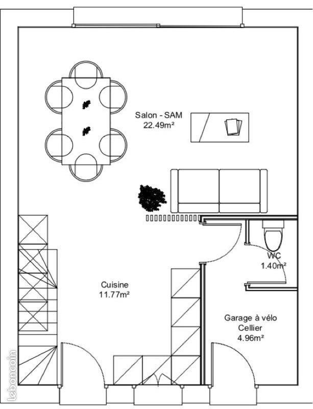Maison - 80 m² - 4 pièces