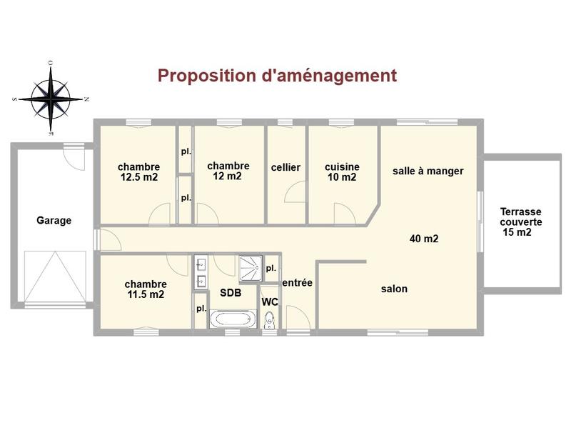 Maison - 114 m² - 1 pièce