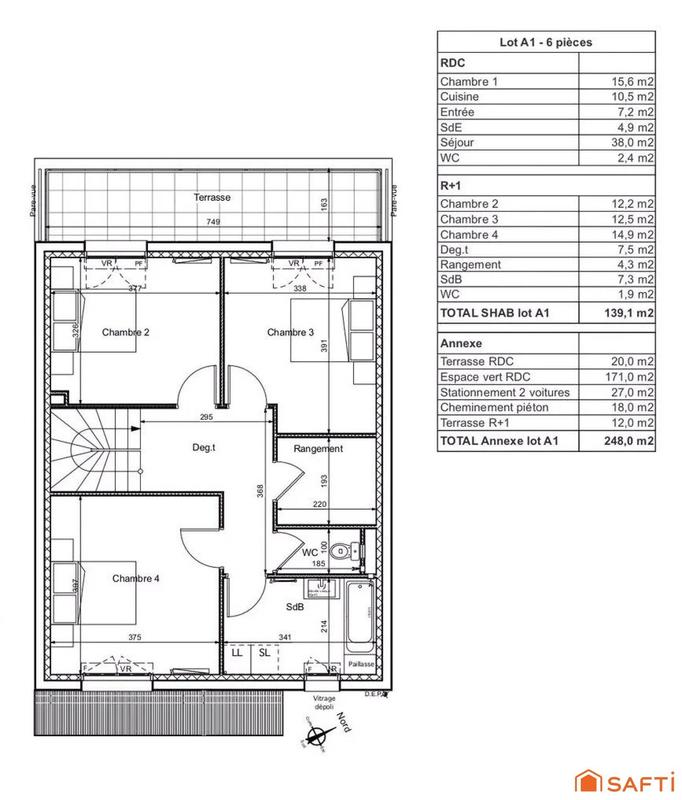 Maison - 140 m² - 6 pièces