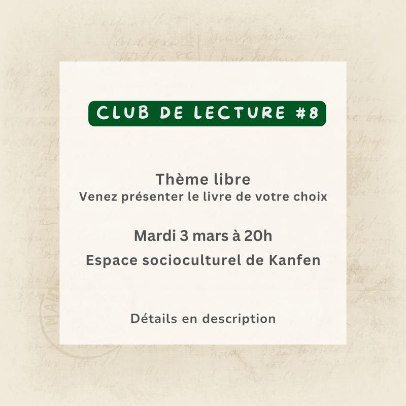 Club lecture Kanfen