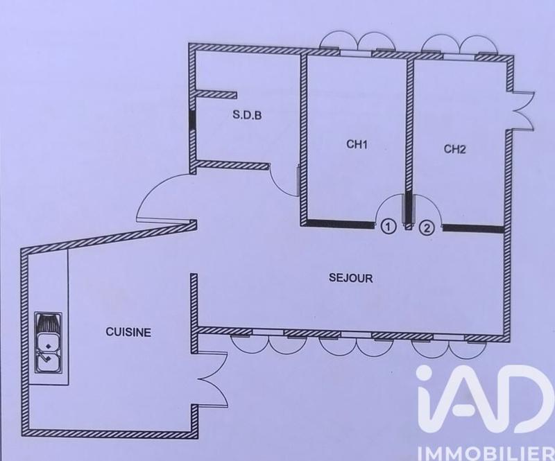 Maison - 70 m² - 3 pièces