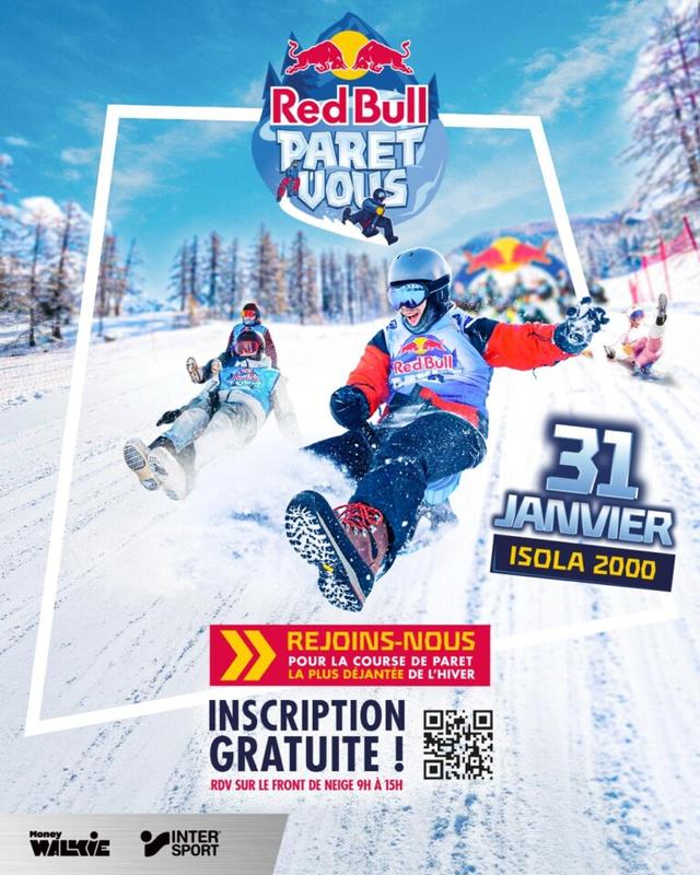 Red Bull Paret Vous, la Course de Paret la Plus Déjantée s’Invite à Isola 2000 Samedi 31 Janvier