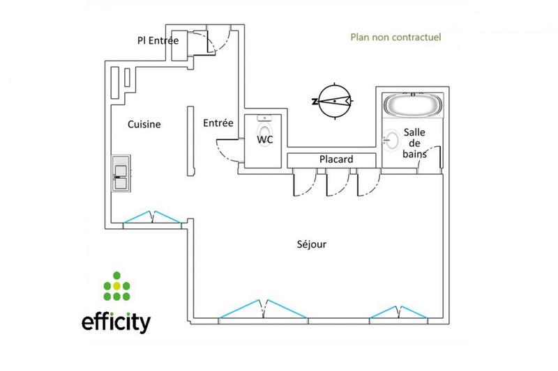 Appartement - 42 m² - 1 pièce