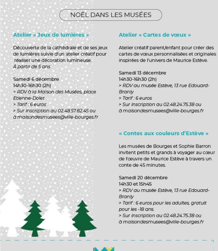 Animations de Noël dans les Musées