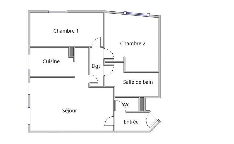 Appartement - 55 m² - 3 pièces