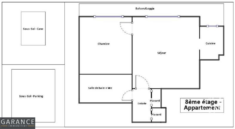 Appartement - 41 m² - 2 pièces