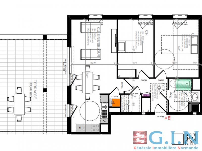 Appartement - 69 m² - 3 pièces