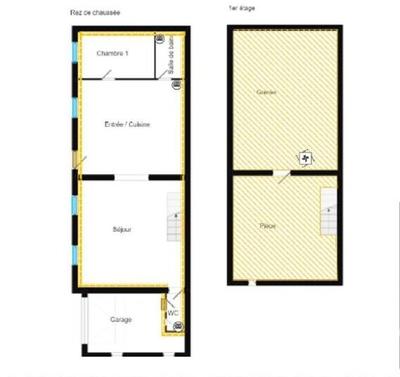 Maison de campagne - 69 m² - 2 pièces