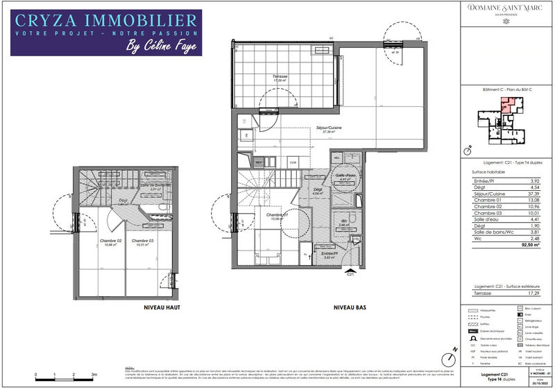 Appartement - 93 m² - 4 pièces