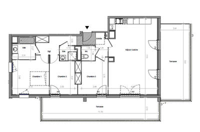 Appartement - 92 m² - 4 pièces