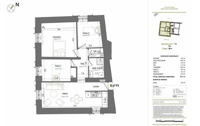 Appartement - 65 m² - 4 pièces