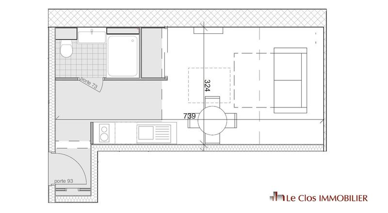 Appartement - 19 m² - 1 pièce