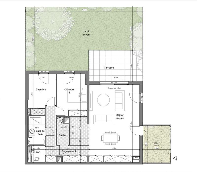 Appartement - 83 m² - 3 pièces