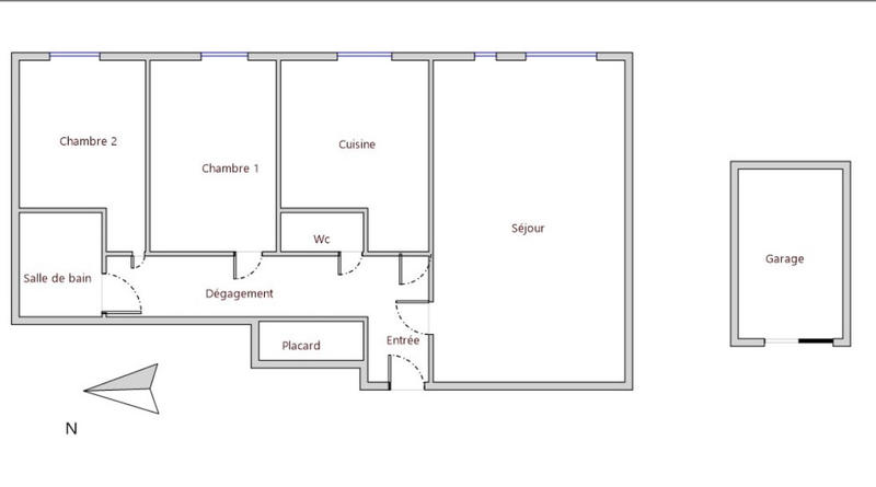 Appartement - 61 m² - 3 pièces