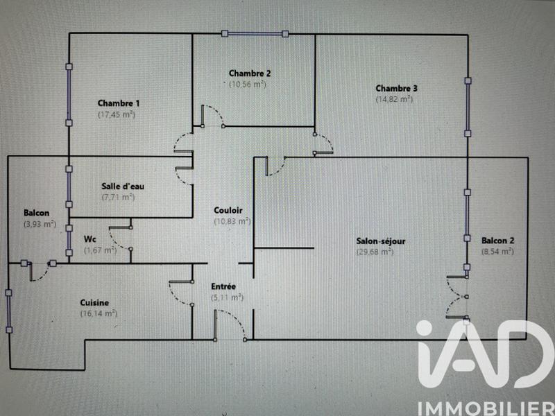 Appartement - 114 m² - 4 pièces