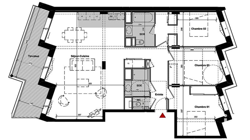 Appartement - 104 m² - 4 pièces
