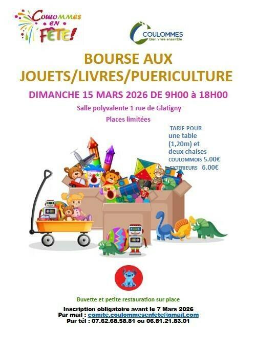Bourse aux jouets, livres et puériculture