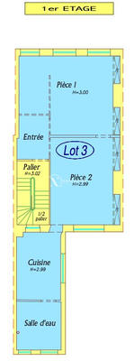 Appartement - 53 m² - 2 pièces