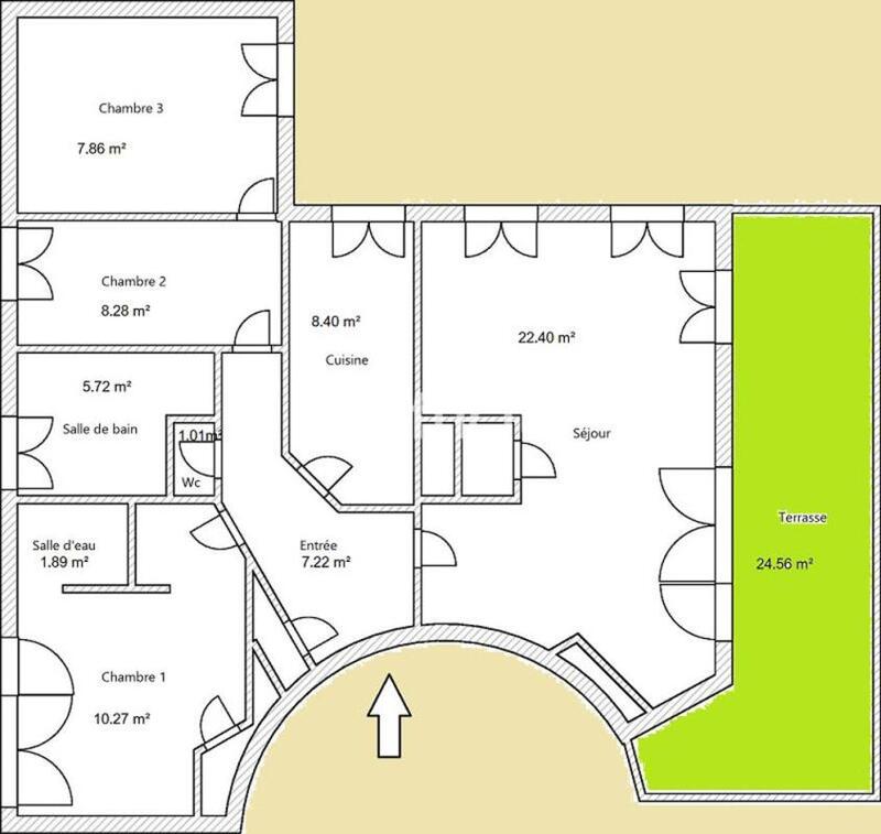 Appartement - 85 m² - 4 pièces