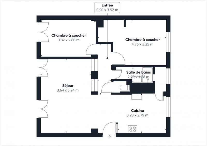 Appartement - 64 m² - 4 pièces