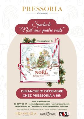 Spectacle de Noël pour enfants chez Pressoria