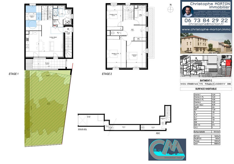 Maison de ville - 131 m² - 5 pièces