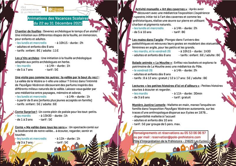 Les vacances de Noël au Pôle d'Interprétation de la Préhistoire