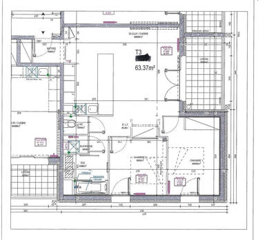 Appartement - 63 m² - 3 pièces