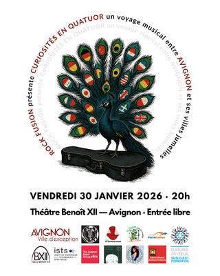 Rock Fusion présente Curiosités en Quatuor — concert gratuit au Théâtre Benoît XII à Avignon