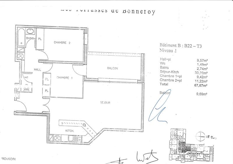 Appartement - 66 m² - 3 pièces