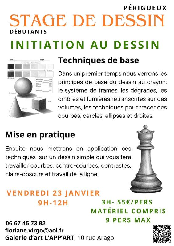 Stage dessin-peinture : Initiation au Dessin par Floriane Virgo