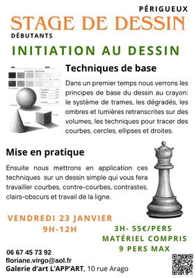 Stage dessin-peinture : Initiation au Dessin par Floriane Virgo