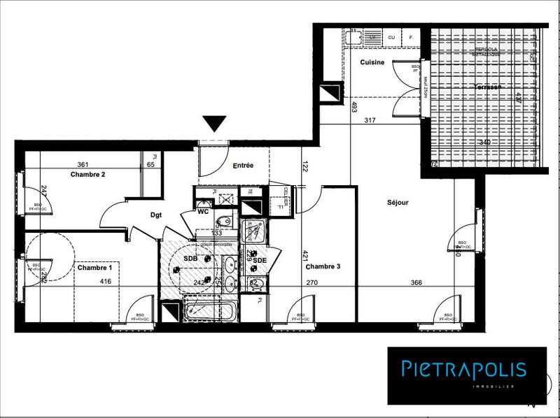 Appartement - 82 m² - 4 pièces