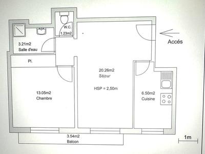 Appartement - 44 m² - 2 pièces
