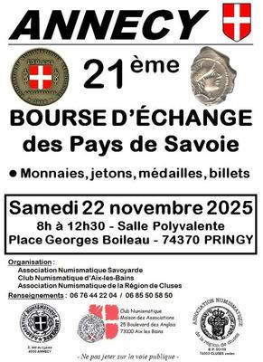 Bourse numismatique d’annecy-pringy
