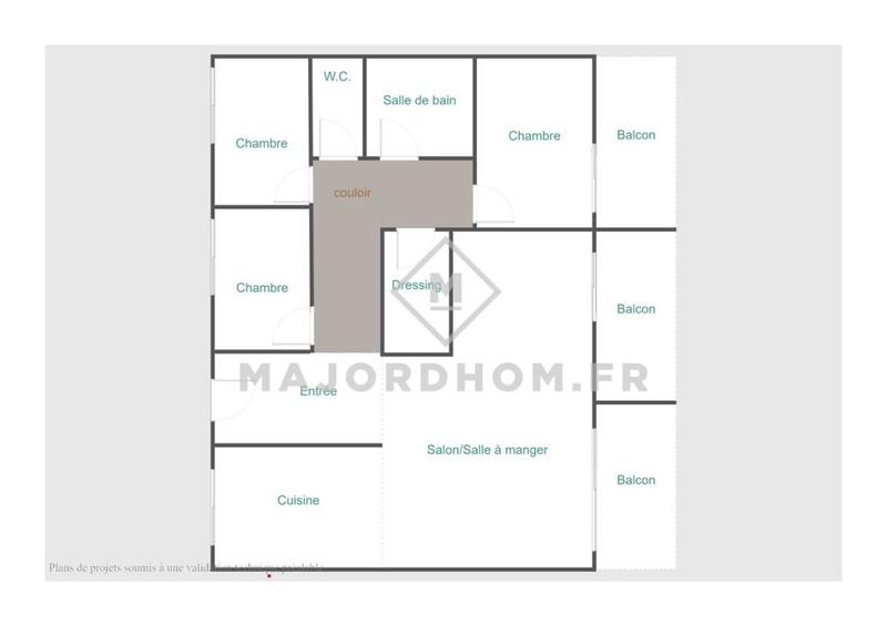 Appartement - 100 m² - 5 pièces