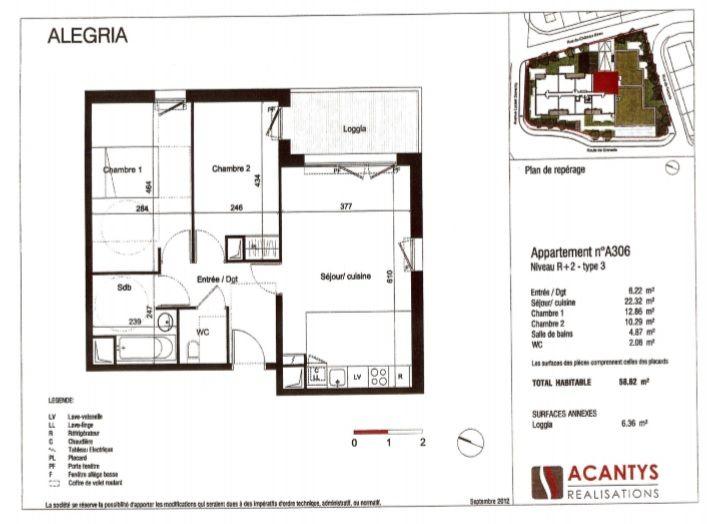 Appartement - 58 m² - 3 pièces