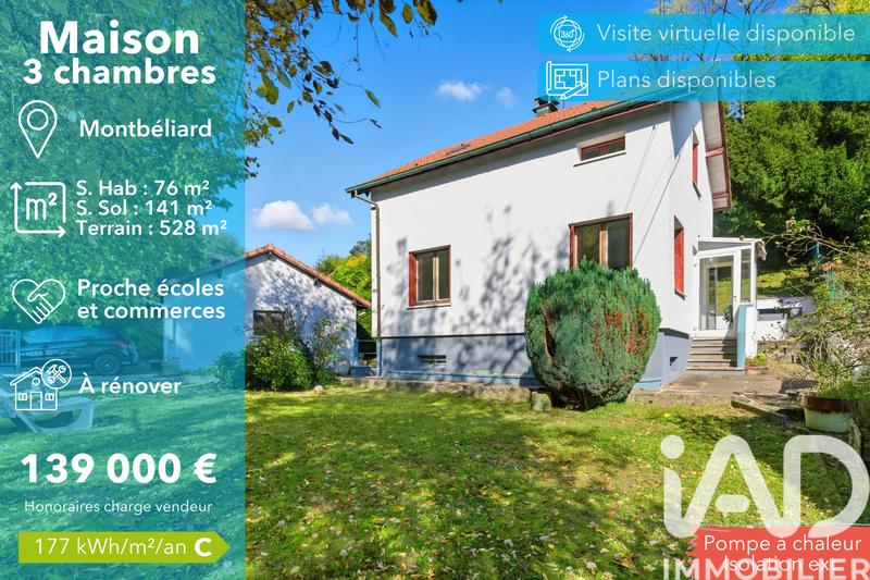 Maison - 76 m² - 4 pièces