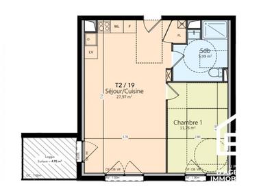 Appartement - 45 m² - 2 pièces