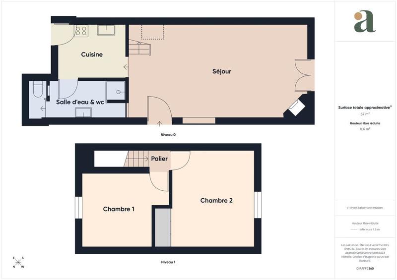 Maison ancienne - 62 m² - 3 pièces