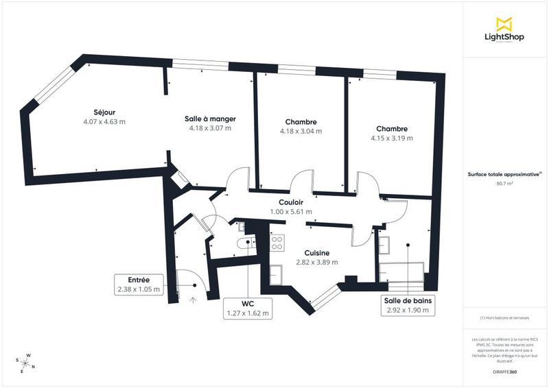 Appartement - 81 m² - 4 pièces