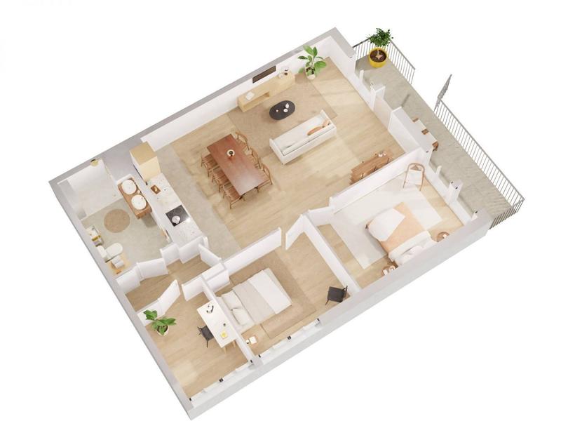 Appartement - 74 m² - 3 pièces