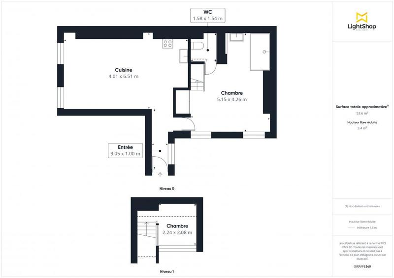 Appartement - 46 m² - 2 pièces