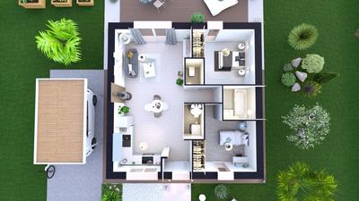 Maison - 55 m² - 3 pièces