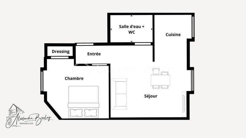 Appartement - 32 m² - 2 pièces