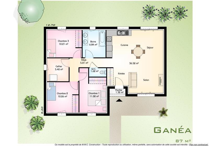 Maison - 87 m² - 6 pièces