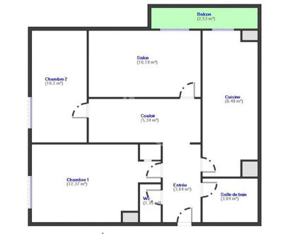 Appartement - 55 m² - 3 pièces