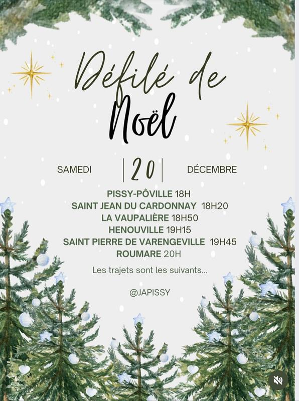 Défilé de tracteurs de Noël