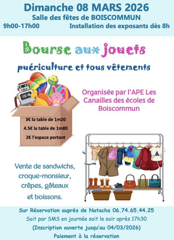 Bourse aux Jouets et Vêtements à Boiscommun