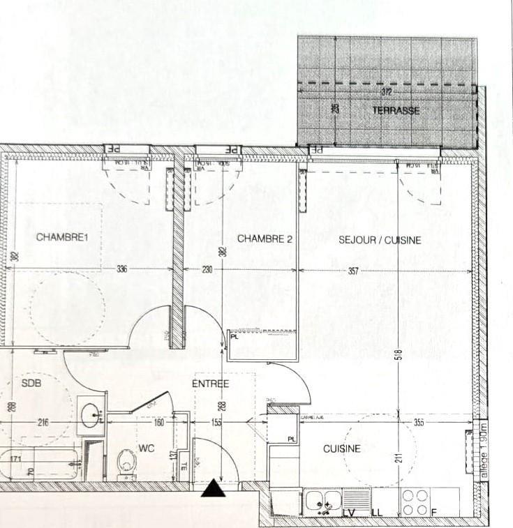 Appartement - 62 m² - 3 pièces